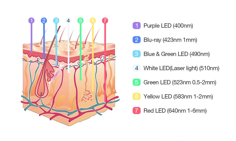 LED Light Therapy Smoother Skin Healthier Complexion Reduce Redness Acne Care Tones Skin