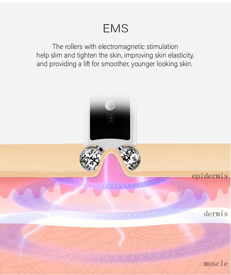 Ultrasonic Pore Cleanser EMS Roller Massage Skin Tightener
