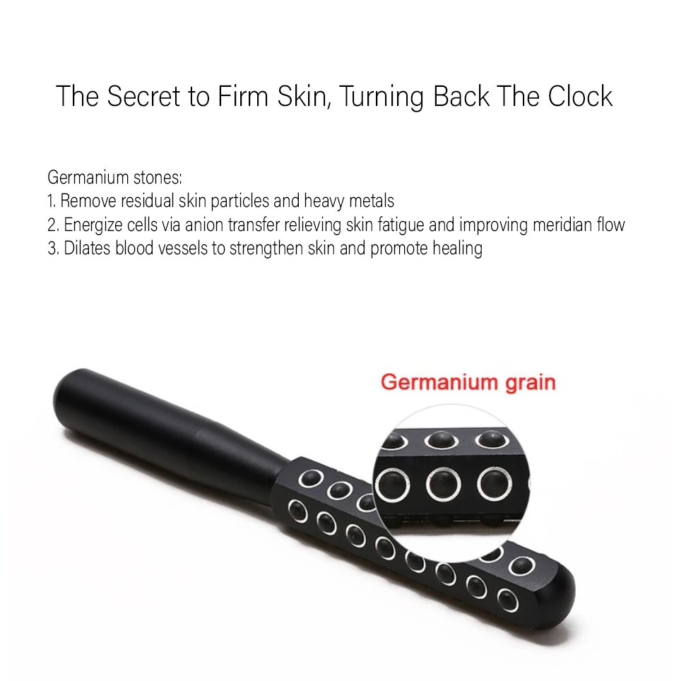Germanium Stone Massaging Roller youth younger tighter skin control pores strengthen healing brighten complexion particle removal