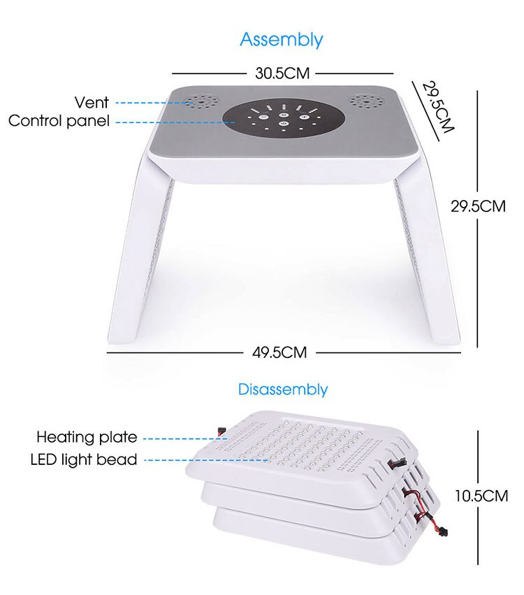 LED PDT Light Therapy (7 Colors) Newly Upgraded with Medical Grade LED Light Bulbs