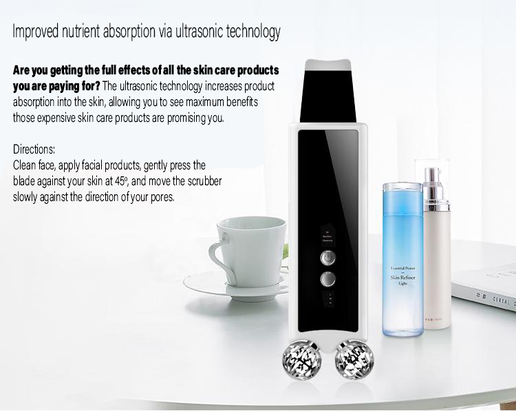 Ultrasonic Pore Cleanser EMS Roller Massage Skin Tightener