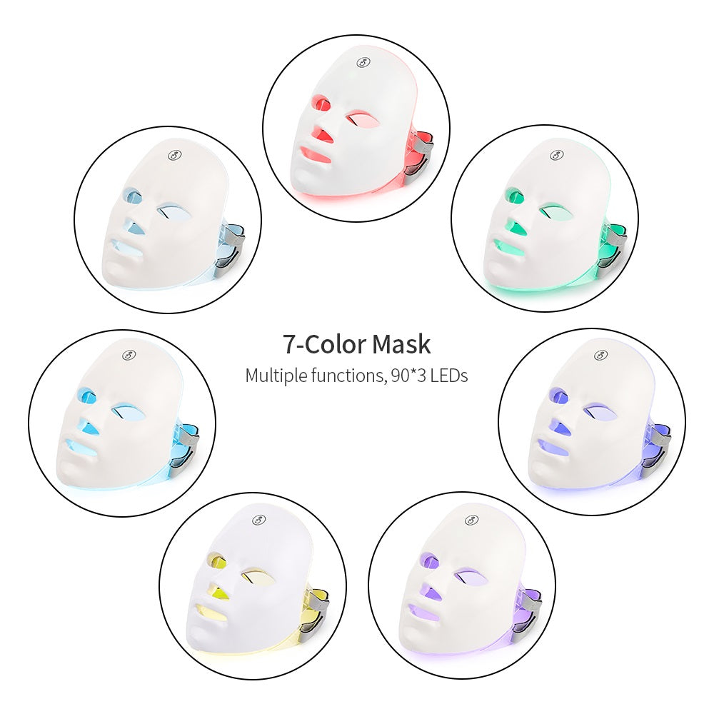 led face mask therapy 7 colors lightweight wireless new led mask red light therapy blue light therapy