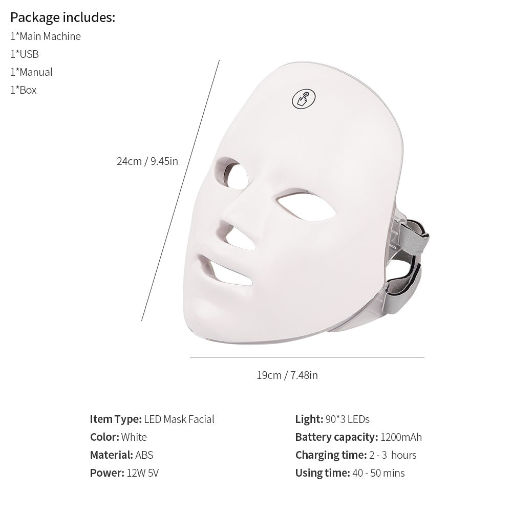 led face mask therapy 7 colors lightweight wireless new led mask red light therapy blue light therapy